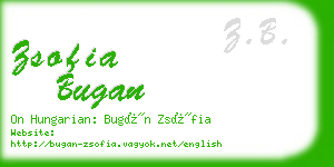 zsofia bugan business card